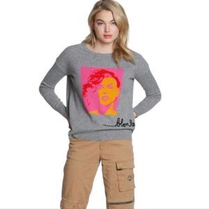 LABEL + THREAD gray cashmere wool blend Monroe crew neck sweater‎ XS
